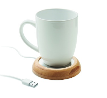 Logo trade liikelahjat mainoslahjat kuva: Bambuinen mukilämmitin USB:llä