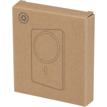 Logo trade mainoslahjat ja liikelahjat kuva: Acrab 5 000 mAh:n ja 15 W:n magneettinen langaton varavirtalähde, jossa 20 W:n PD – valmistettu kierrätetystä muovista