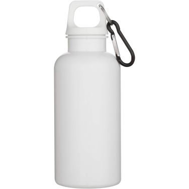 Logo trade mainoslahja ja liikelahja tuotekuva: Oregon 400 ml:n RCS-sertifioidusta kierrätetystä muovista valmistettu vesipullo karabiinihaalla