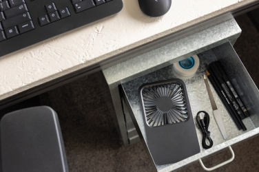 Logo trade liikelahjat tuotekuva: Aervina RCS-kierätysmuovinen ladattava tuuletin