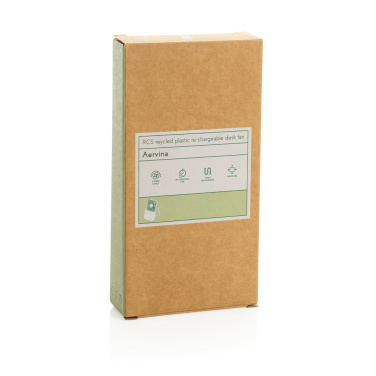 Logo trade mainoslahja kuva: Aervina RCS-kierätysmuovinen ladattava tuuletin