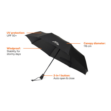Logotrade liikelahjat mainoslahjat tuotekuva: Nordic Drift Trail 23" AWARE™ RPET -sateenvarjo UPF 50+