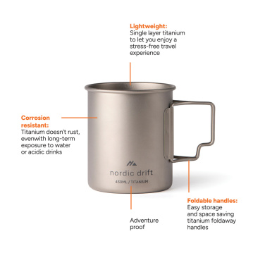 Logotrade mainoslahjat kuva: Nordic trail-ultrakevyt titaaninen muki 450ml