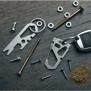 Logotrade firminės dovanos nuotrauka: Daugiafunkcinis raktų pakabukas ANTISANA Schwarzwolf