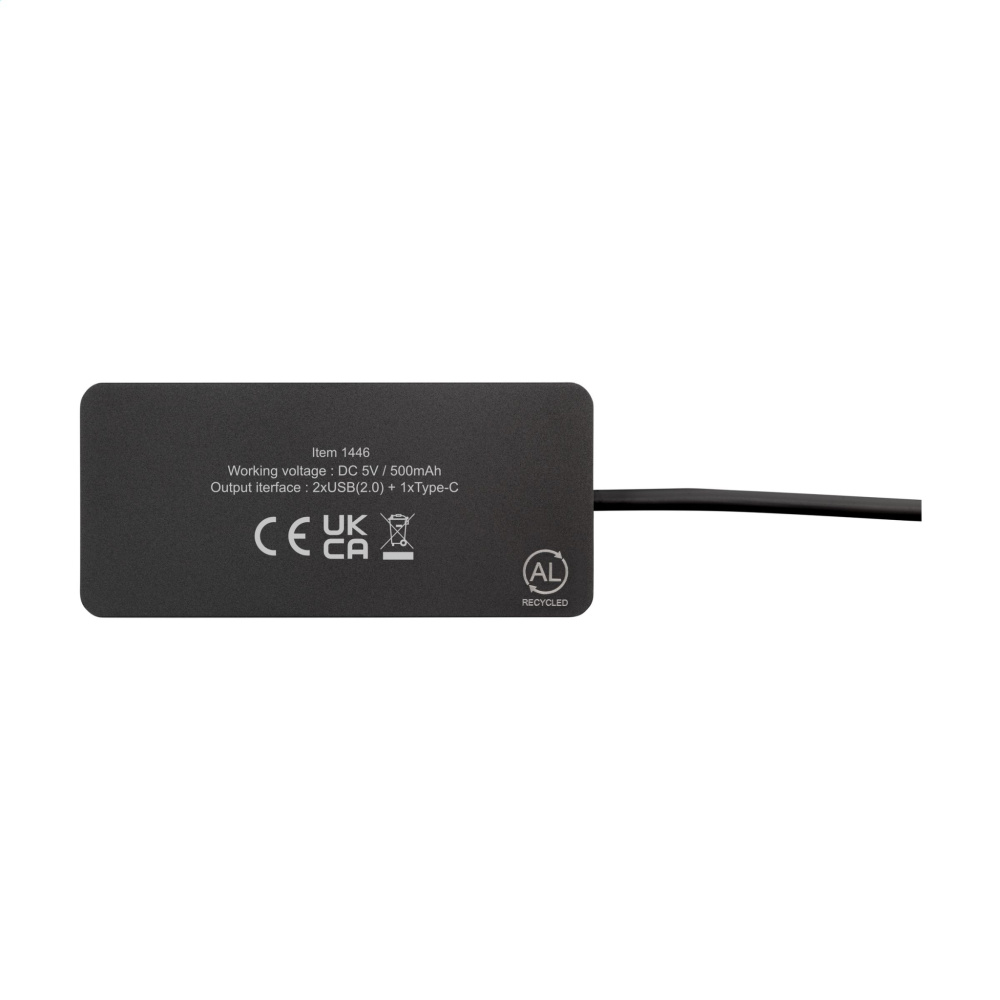 Logotrade dovana nuotrauka: „Tecco GRS“ perdirbtas aliuminio USB šakotuvas