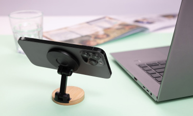 Logotrade verslo dovanos nuotrauka: Magmount RCS perdirbto plastiko ir bambuko telefono stovas