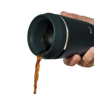 Logotrade verslo dovanos nuotrauka: Patentuotas „Topl“ perdirbto plieno „To Go“ stiklainis 360 dangtelis 235 ml