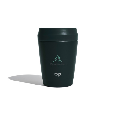 Logotrade firminės dovanos nuotrauka: Patentuotas „Topl“ perdirbto plieno „To Go“ stiklainis 360 dangtelis 235 ml