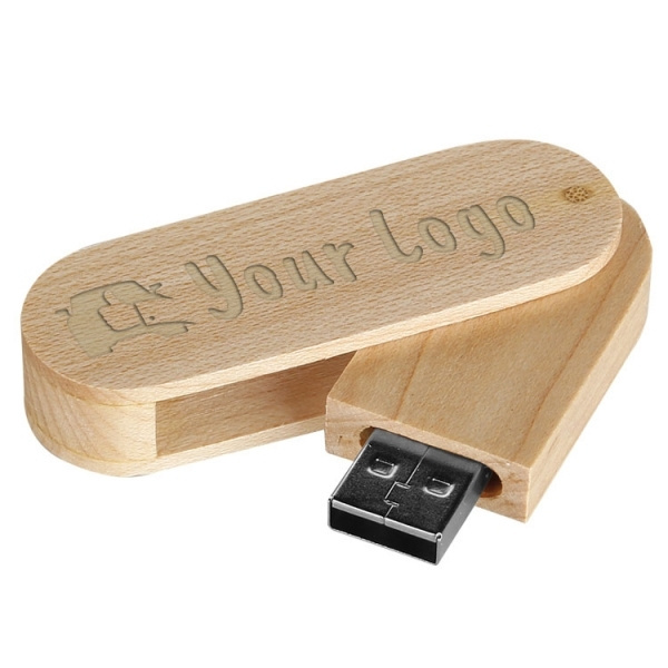 Logotrade reklaminės dovanos nuotrauka: Medinė USB atmintinė