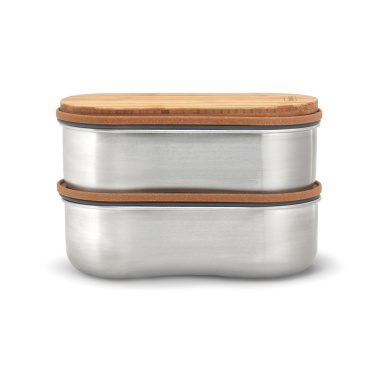 Logotrade reklaminiai produktai nuotrauka: „Black+Blum“ nerūdijančio plieno dviguba bento dėžutė