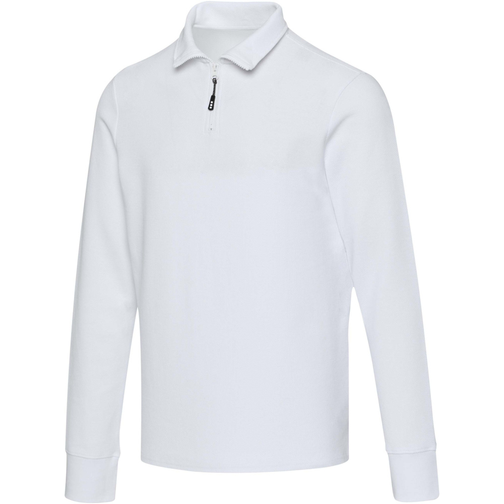 Logotrade reklaminės dovanos nuotrauka: Zeus ilgomis rankovėmis unisex polo marškinėliai su pusiniu užtrauktuku