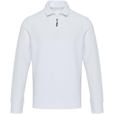 Logotrade verslo dovanos nuotrauka: Zeus ilgomis rankovėmis unisex polo marškinėliai su pusiniu užtrauktuku