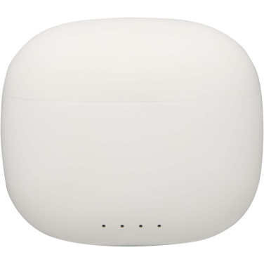 Logotrade reklaminės dovanos nuotrauka: „Alterf“ perdirbto plastiko „True Wireless Bluetooth®“ ausinės su silikoniniais ausų antgaliais