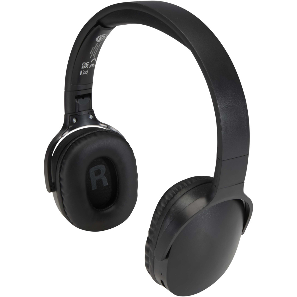 Logotrade reklaminės dovanos nuotrauka: „Ancha“ perdirbto plastiko belaidės „Bluetooth®“ ausinės, uždengiančios ausis