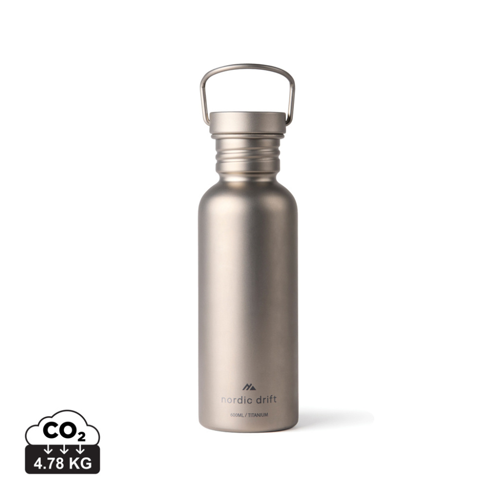 Logotrade firminės dovanos nuotrauka: „Nordic Drift Trail Ultra Light Titanium“ 600 ml vandens gertuvė