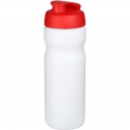Baseline® Plus 650 ml sporta pudele ar pārslēdzamu vāku, Balts/sarkans