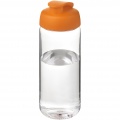 H2O Active® Octave Tritan™ 600 ml sporta pudele ar pārslēdzamu vāku, Caurspīdīgs caurspīdīgs / oranžs