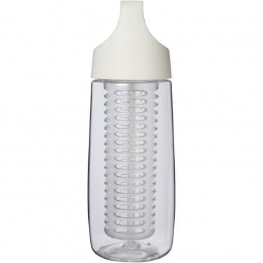 Logotrade Ideja dāvanas foto: HydroFruit 700 ml otrreizēji pārstrādāta plastmasas sporta pudele ar pārslēdzamu vāku un infūziju