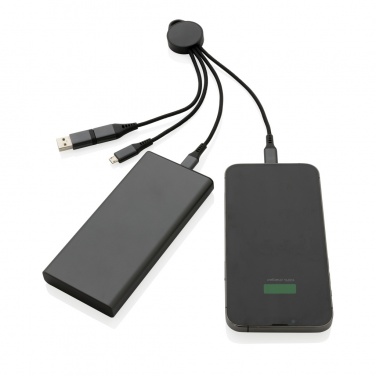 Logotrade biznesa dāvanas foto: Terra RCS pārstrādāta alumīnija 6-in-1 uzlādes kabelis