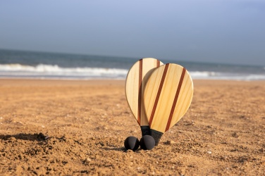 Logotrade Ideja dāvanas foto: Koka freskobola tenisa komplekts