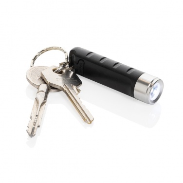 Logotrade biznesa dāvanas foto: Globix RCS pārstrādāta plastmasas USB atkārtoti uzlādējams atslēgu piekariņa kabatas lukturītis