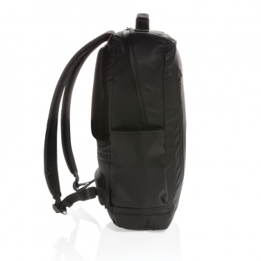 Logotrade dāvanas foto: Modes melna 15,6" klēpjdatora mugursoma bez PVC