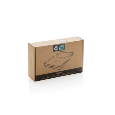 Logotrade korporatīvās dāvanas foto: Orion RCS pārstrādāta alumīnija 5000 mah 5 W magnētiskā jaudas banka