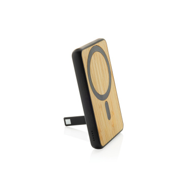 Logotrade korporatīvās dāvanas foto: Zen RCS rplastic 5000 mah 5W magnētiskā bambusa jaudas banka
