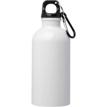 Logotrade biznesa dāvanas foto: Oregon 400 ml RCS sertificēta vienas sienas nerūsējošā tērauda ūdens pudele ar karabīni