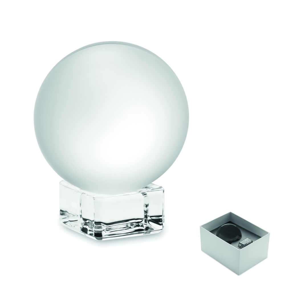 Logotrade korporatīvās dāvanas foto: Stikla apaļa balva