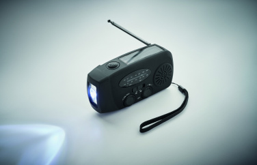 Logotrade korporatīvās dāvanas foto: Pārnēsājams radio SOS ar LED lukturīti