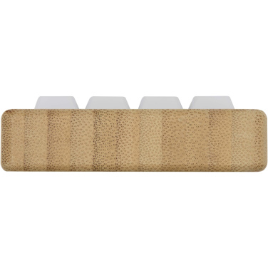 Logotrade korporatīvās dāvanas foto: Algol pārstrādātas plastmasas telefona statīvs un fidget rotaļlieta ar bambusa detaļām