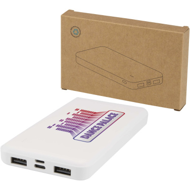 Logotrade Ideja dāvanas foto: Intan 10.000 mAh 10W pārstrādājamas plastmasas pārnēsājamais akumulators