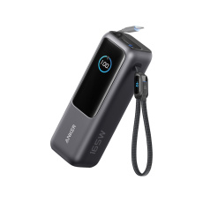 Anker Power Bank 25.000 mAh 165W, iebūvēts izvelkams kabelis