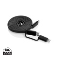 Arc RCS pārstrādāts īpaši plāns 60 W 2 vienā magnētiskais kabelis, melns