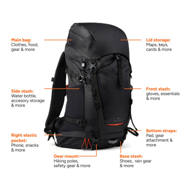 Logotrade biznesa dāvanas foto: Nordic Drift Trail RCS mugursoma 33L