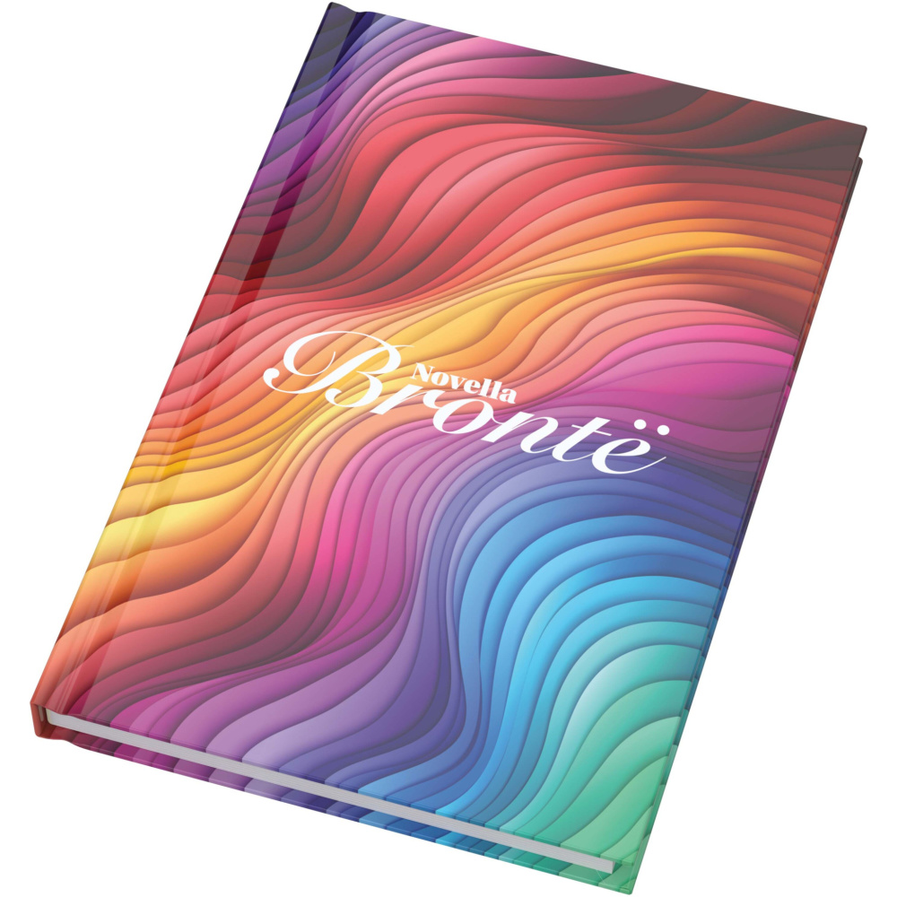 Logotrade logo dāvanas foto: Novella Brontë A5 piezīmju grāmatiņa ar glancētu cieto vāku