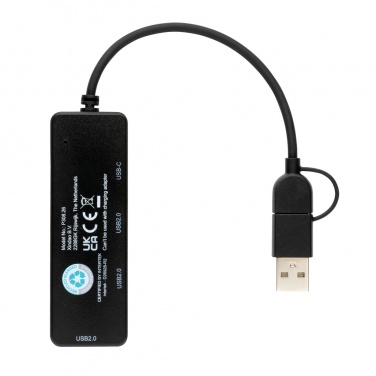 Логотрейд pекламные продукты картинка: USB-концентратор RCS из переработанного пластика с двумя входами
