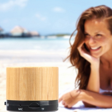 Лого трейд pекламные подарки фото: Бамбуковый динамик Bluetooth FLEEDWOOD
