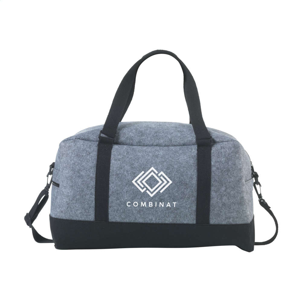 Лого трейд бизнес-подарки фото: Дорожная сумка Feltro GRS RPET Weekend Bag