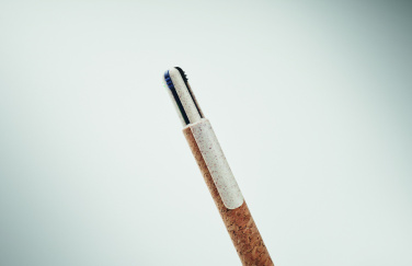 Логотрейд бизнес-подарки картинка: Cork 4-colour ink ball pen