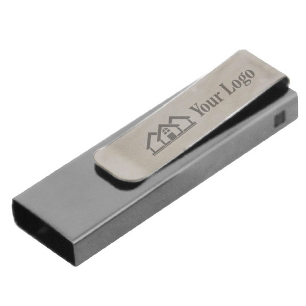 Лого трейд бизнес-подарки фото: Металлическая USB-флешка
