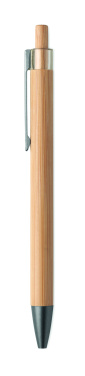 Лого трейд pекламные cувениры фото: Push button bamboo pen