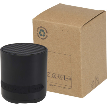 Логотрейд pекламные cувениры картинка: Hunor беспроводной динамик из переработанного пластика мощностью 3 Вт