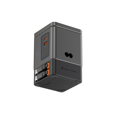 Лого трейд pекламные подарки фото: Зарядное устройство Urban Vitamin Sacramento 105 Вт GAN + втягивающиеся кабели