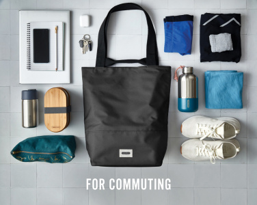 Логотрейд pекламные продукты картинка: Черная термосумка-тоут/холодильник Blum 16 л