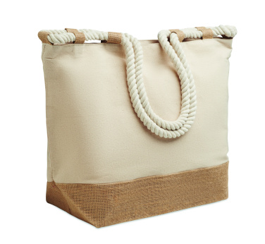 Лого трейд бизнес-подарки фото: Canvas beach bag