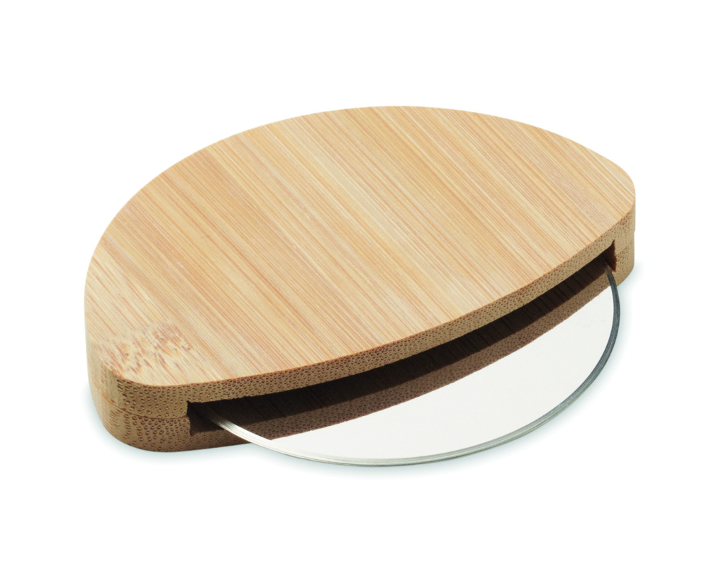 Логотрейд pекламные продукты картинка: Round bamboo pizza cutter