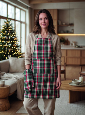 Логотрейд бизнес-подарки картинка: Chequered cotton kitchen set
