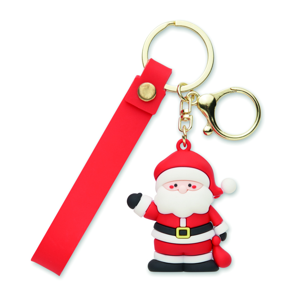 Логотрейд pекламные подарки картинка: Santa keyring bag charm